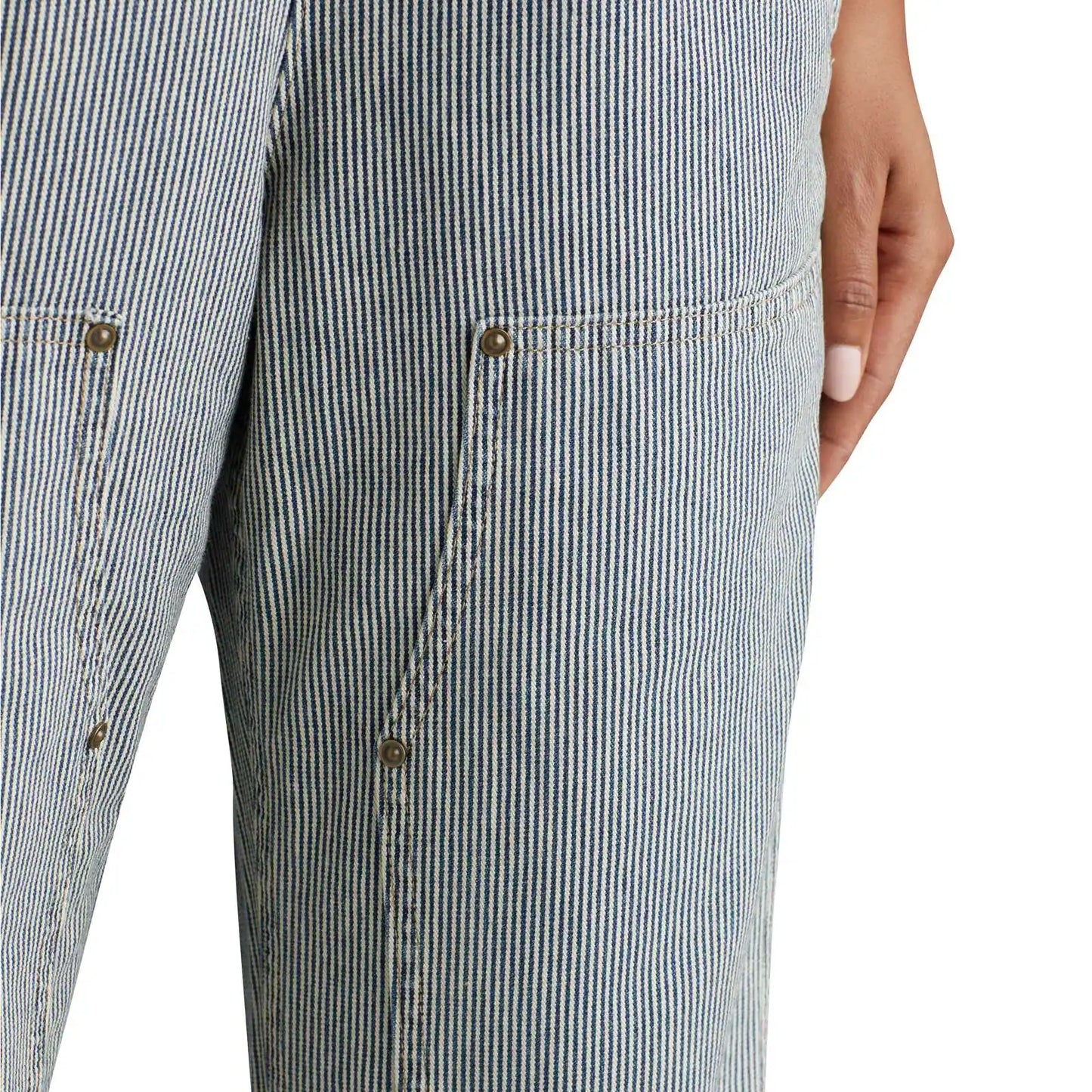 Women's Railroad Stripe Denim Bib Overall