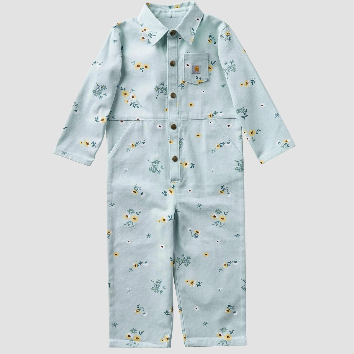 Girls' Long Sleeve Snap-Front Printed Canvas Coverall (Baby/Toddler)