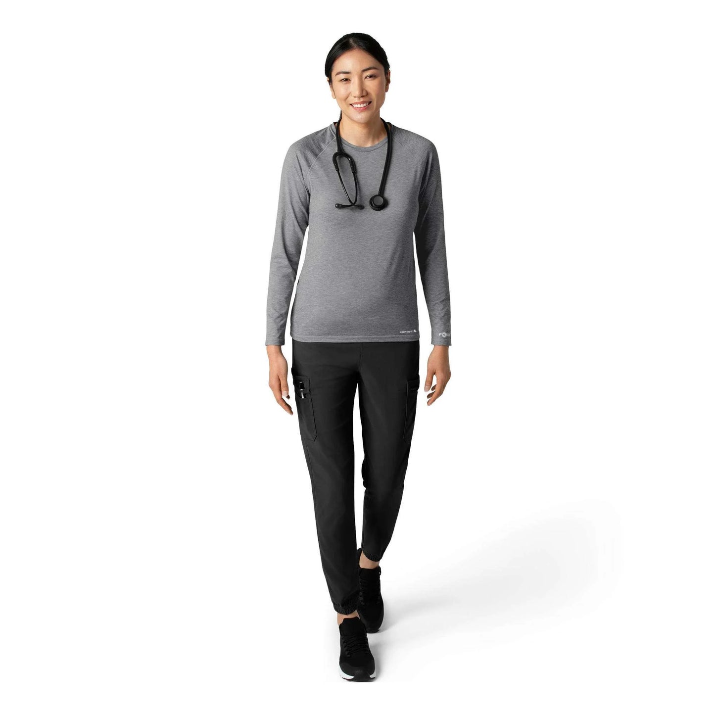 Women's Force Sub-Scrubs Heathered Performance Long Sleeve Tee
