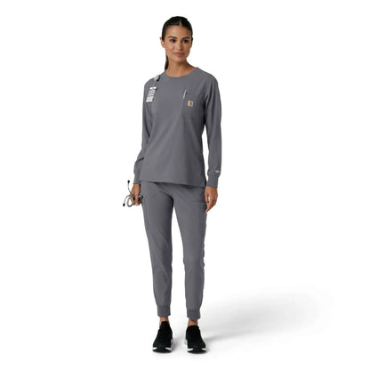 Women's Force Cross-Flex  Crew Neck Long Sleeve Scrub Top