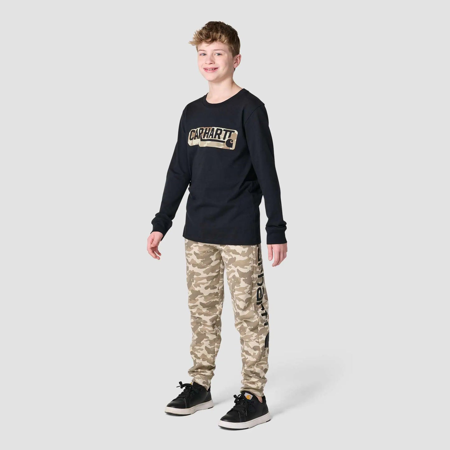 Boys' Long Sleeve Camo Logo T-Shirt (Child/Youth)
