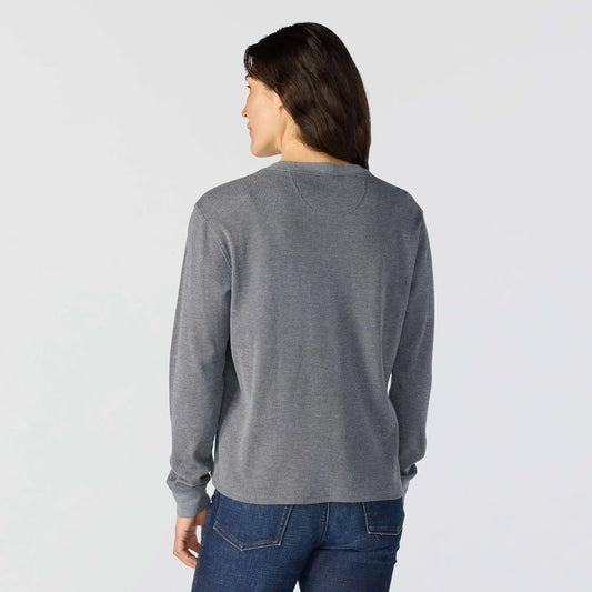 Women's Waffle Knit Loose LS T-Shirt