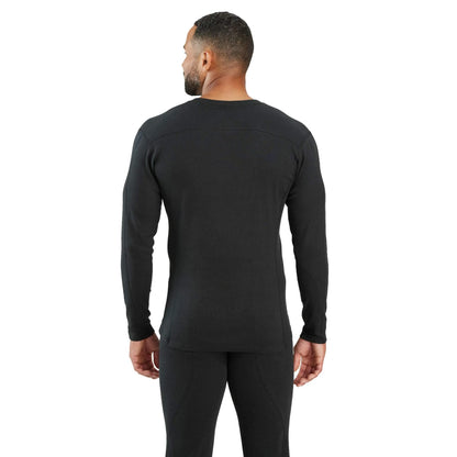 Midweight Stretch Cotton Rib Base Layer Crewneck