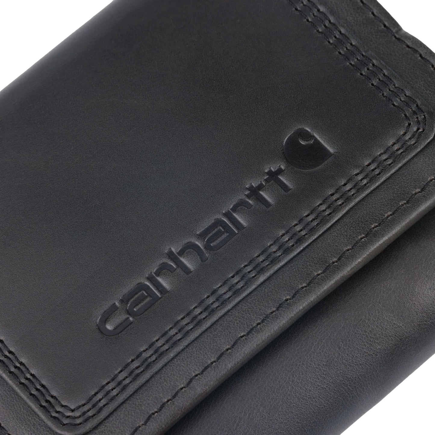 Leather Triple-Stitched Trifold Wallet