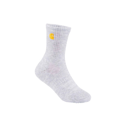 Kids' Midweight Embroidered Crew Sock 4-Pack