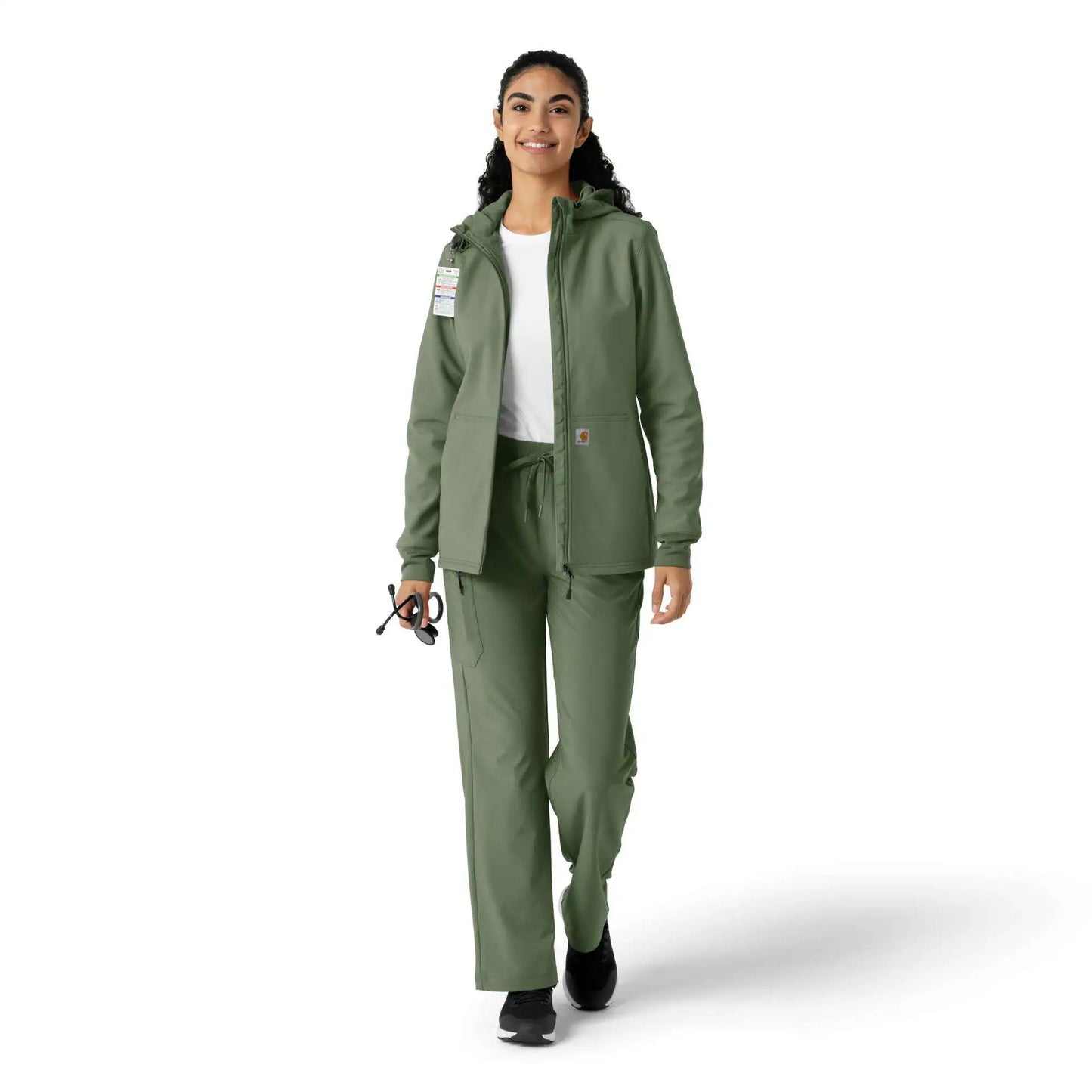 Women's Bonded Fleece Scrub Hoodie