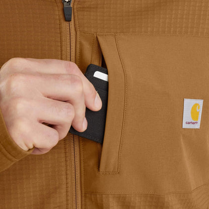 Carhartt Force® Relaxed Fit Full-Zip Long-Sleeve Hooded Fleece-Lined Shirt