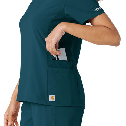 Women's Force Cross-Flex Knit Panel Scrub Top