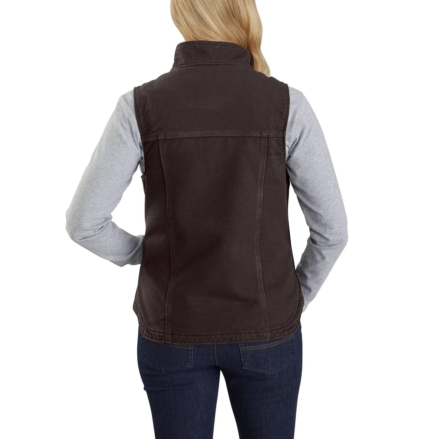 Women's Washed Duck Mock Neck Vest