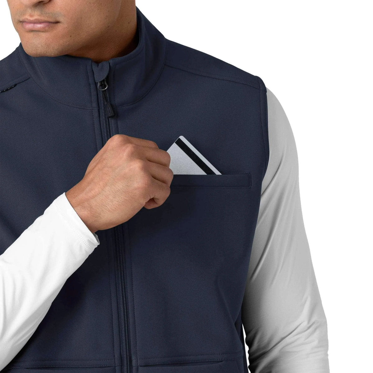Rugged Flex® Men's Bonded Fleece Scrub Vest