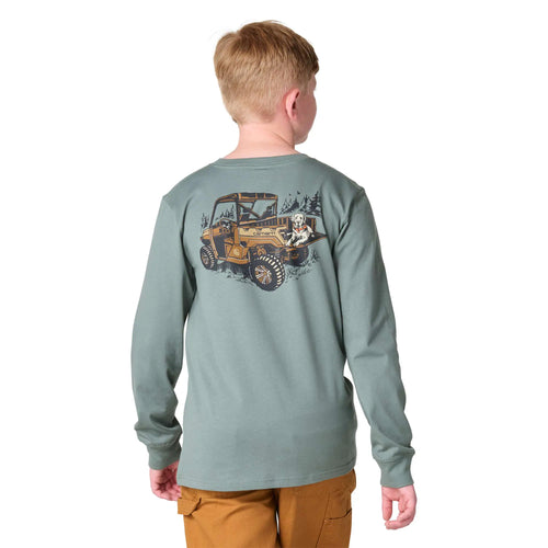 Boys' Long Sleeve Utility Vehicle Pocket T-Shirt (Toddler/Child/Youth)