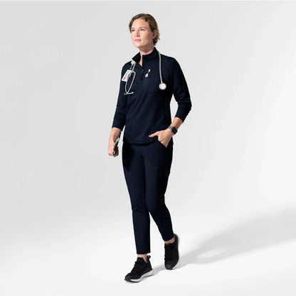 Women's Force Cross-Flex Knit Long Sleeve Quarter Zip Scrub Top