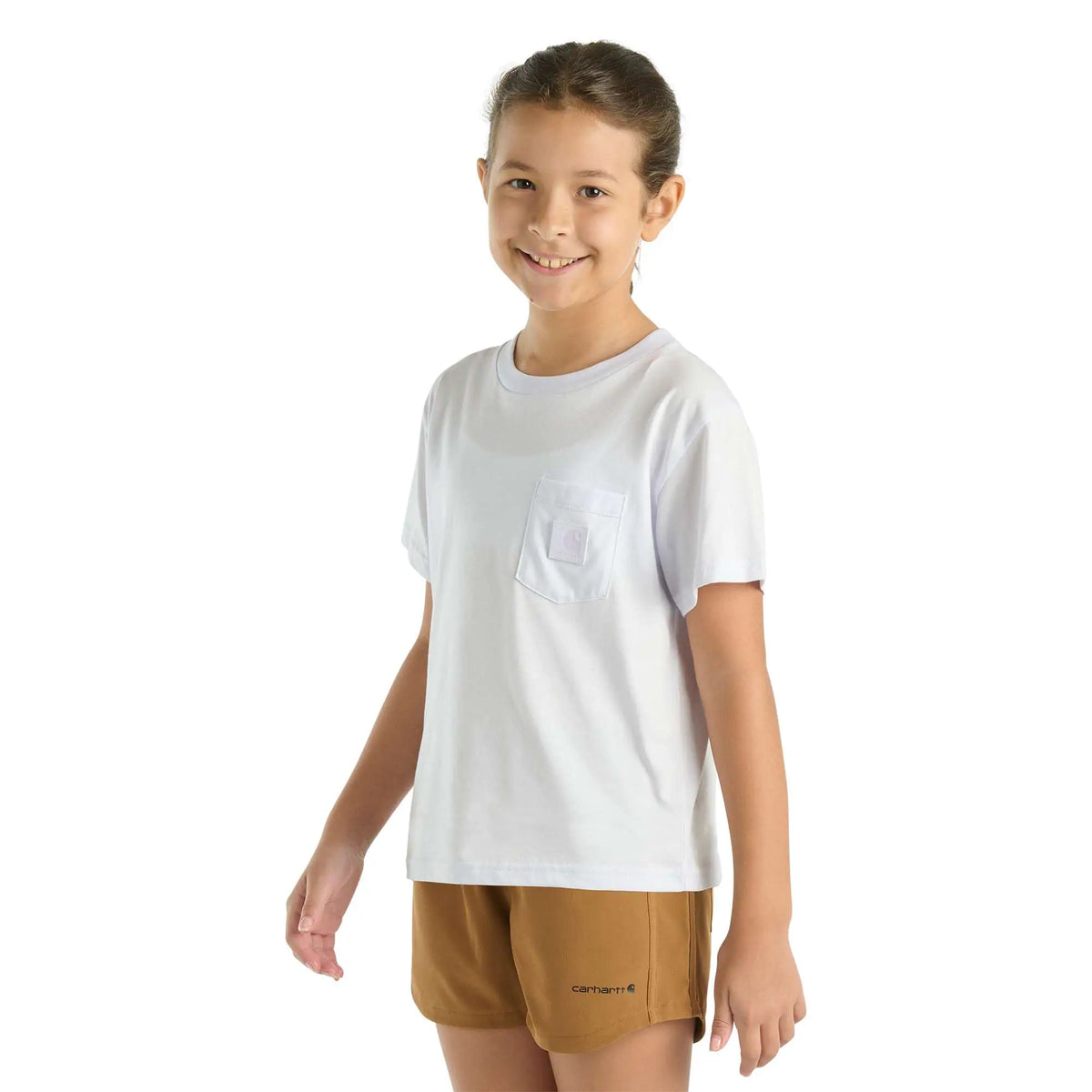 Girls' Short Sleeve Tonal Patch Pocket T-Shirt (Toddler/Child/Youth)
